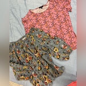 Off The Shoulder Blousie Top and Short Sleeve T